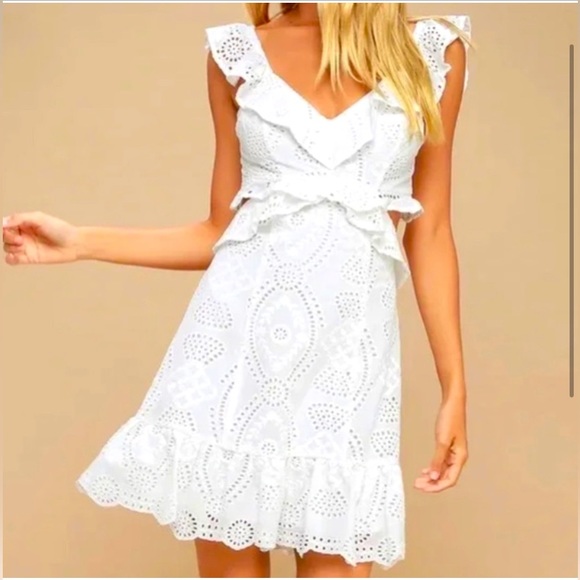 ASTR the Label- Eyelet Ruffle Sundress - Picture 1 of 3